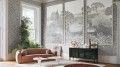 Mural krajobraz angielskiego ogrodu Cole & Son Idyll Pearl 120/1002M The Gardens (zestaw 2 rolek)