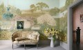 Mural krajobraz angielskiego ogrodu Cole & Son Idyll Pearl 120/1002M The Gardens (zestaw 2 rolek)