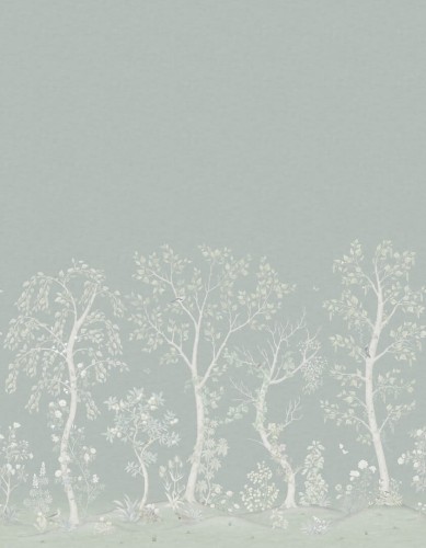 Mural drzewa Cole & Son Seasonal Woods Pearl 120/6020M The Gardens (zestaw 2 rolek)