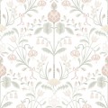 Tapeta roślinny ornament Sandberg S10156 Till Carl Powder Pink Huset i Solen