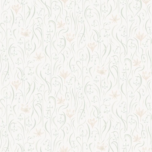 Tapeta w kwiatki Sandberg S10157 Signe Spring Green Huset i Solen