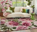Dywan w kwiaty dalii Harlequin DAHLIA FUCHSIA PALM 142402