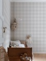 Tapeta w kratkę Sandberg S10212 Lykke Mineral Grey Villa Dalaro II