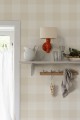 Tapeta w kratkę Sandberg S10214 Lykke Oat Villa Dalaro II