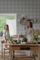 Tapeta w kratkę Sandberg S10229 Lykke Misty Blue Villa Dalaro II