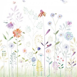 Mural polne kwiaty i ślimaki Casadeco OUAT 88287205 S The Garden Small World With Snail Once Upon A Time