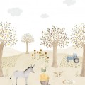 Mural farma z osiołkiem Casadeco OUAT 88347104 L The Farm Adventures With Donkey Once Upon A Time