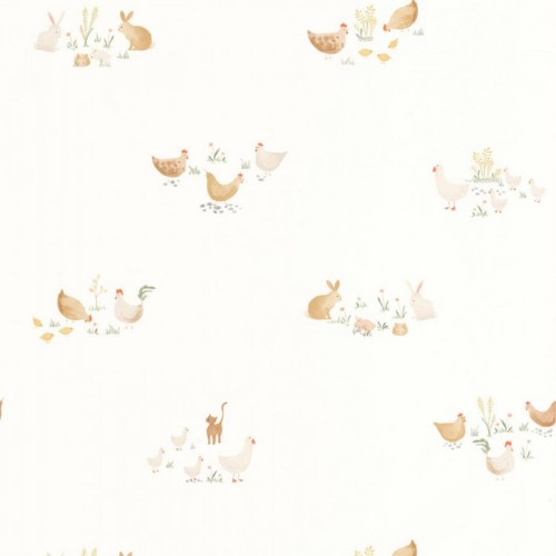 Tapeta zwierzęta wiejskie Casadeco OUAT 88372658 Companions of The Farm Once Upon A Time