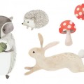 Dekoracje ścienne zestaw leśnych zwierząt Casadeco OUAT 88579023 Kit Animals Forest Once Upon A Time