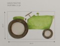 Dekoracja ścienna zielony traktor Casadeco OUAT 88627758 Green Tractor Once Upon A Time