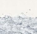 Fototapeta góry i mapy Rebel Walls R13872 Paper Mountains Blue Rebel Favorites