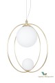 1 szt / 24 H Lampa złote pierścienie Saint 60 Brass 695363 Globen