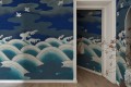 Fototapeta w japońskim stylu Rebel Walls R19298 Waves of Happiness Blue Imperfections