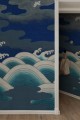 Fototapeta w japońskim stylu Rebel Walls R19298 Waves of Happiness Blue Imperfections