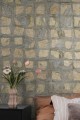 Fototapeta jak płytki Rebel Walls R19299 Gold Leaves Gold Imperfections