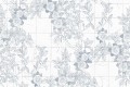 Fototapeta płytki z różami Rebel Walls R19311 Rose Tiles Blue Imperfections