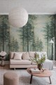 Fototapeta las sosnowy Rebel Walls R19313 Daybreak Green Imperfections