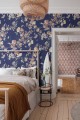 Fototapeta kwiaty Rebel Walls R19323 Blooming Garden Dark Blue Imperfections