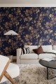 Fototapeta kwiaty Rebel Walls R19323 Blooming Garden Dark Blue Imperfections