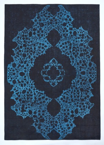 Dywan ornament niebieski Carpet Decor ORNAMENT BLUE Magic Home Print