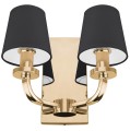 Kinkiet w nowojorskim stylu złoty NEW YORK W02510AU-BK Cosmo Light