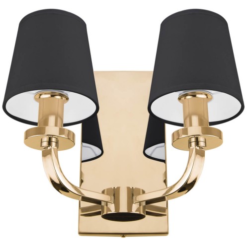 Kinkiet w nowojorskim stylu złoty NEW YORK W02510AU-BK Cosmo Light