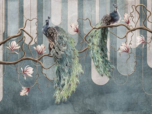 Fototapeta pawie i łuki Wallcraft Nollio 690332202