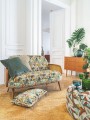 Tkanina aksamit z egzotycznym wzorem Camengo 46570279 Iguacu Velvet Carioca