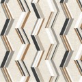 Tkanina z geometrycznym haftem Camengo 44220495 Oasis