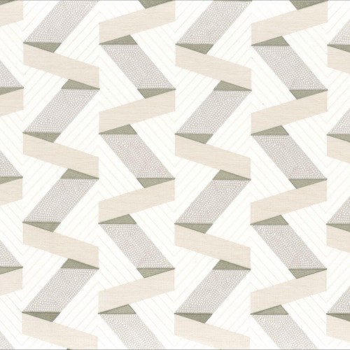 Tkanina z geometrycznym haftem Camengo 30220109 Bilbao