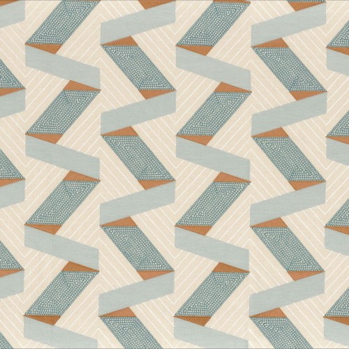 Tkanina z geometrycznym haftem Camengo 30220431 Bilbao