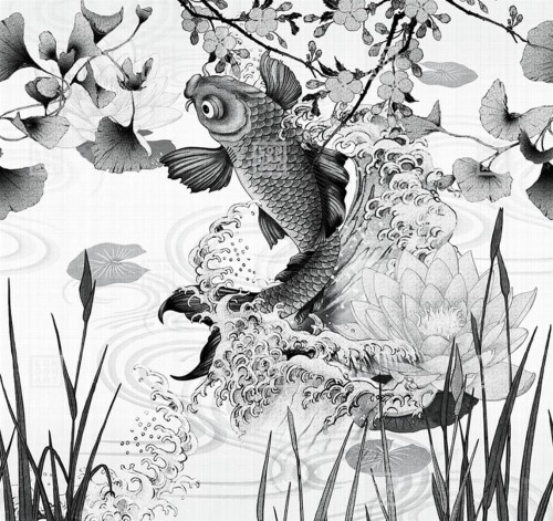 Fototapeta ryba koi London Art 17018-06 Koi Exclusive Wallpaper 2022 Iconic Re-Edition