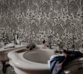 Tapeta tygrysy Rebel Walls R19215 Year of the Tiger Graphite Vintage Brocade