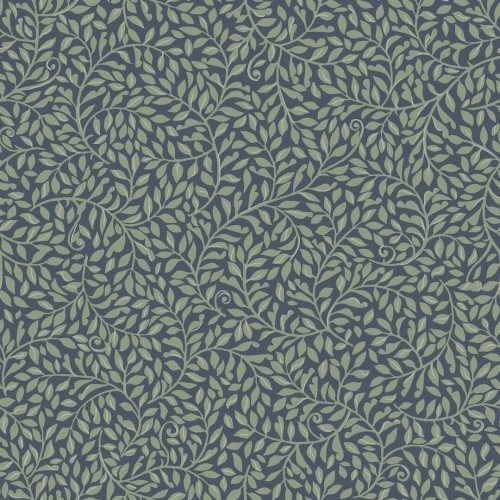 Tapeta liście Sandberg S10182 Sigfrid Classic Blue Villa Dalaro II