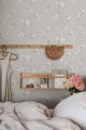 Tapeta kwitnąca jabłoń Sandberg S10187 Engla Mineral Grey Villa Dalaro II