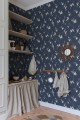 Tapeta kwitnąca jabłoń Sandberg S10189 Engla Classic Blue Villa Dalaro II
