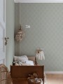 Tapeta roślinny treliaż Sandberg S10201 Wilma Sage Green Villa Dalaro II