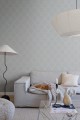 Tapeta roślinny treliaż Sandberg S10202 Wilma Misty Blue Villa Dalaro II