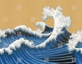 Fototapeta wzburzone fale London Art Furi KMN14 A Tale Books: Kimono