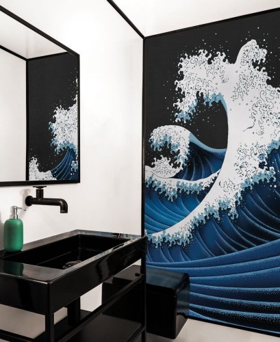 Fototapeta wzburzone fale London Art Furi KMN14 C Tale Books: Kimono