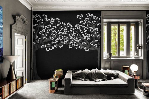 Fototapeta drzewa miłorzębu japońskiego London Art Kosode KMN18 C Tale Books: Kimono