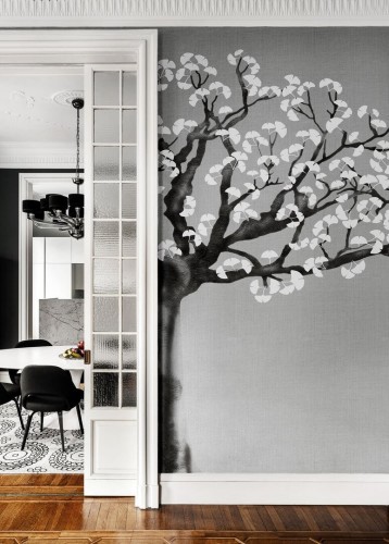 Fototapeta drzewa miłorzębu japońskiego London Art Kosode KMN18 D Tale Books: Kimono