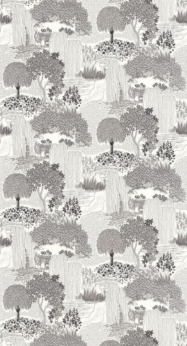 Tapeta japoński ogród Casadeco KYTO 88729015 Niwa Kyoto