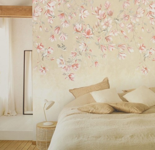 Mural kwiaty magnolii Casadeco KYTO 88794102 Hana Kyoto