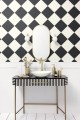 Tapeta romby biało-czarne Caselio MLGT 104250964 Checkmate Moonlight II