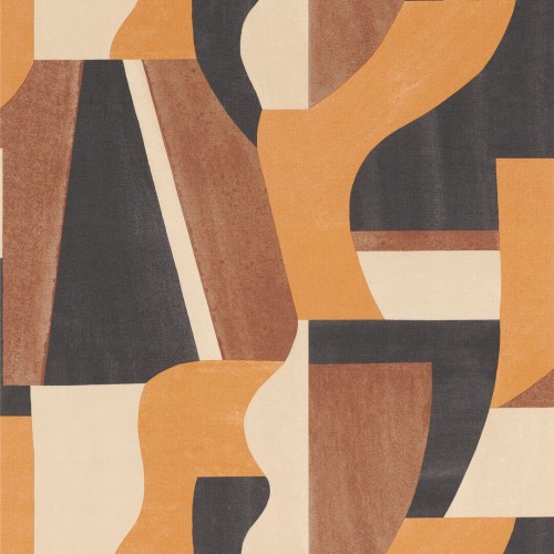 Tapeta geometryczna retro Casamance 76001222 Gino Mouvements