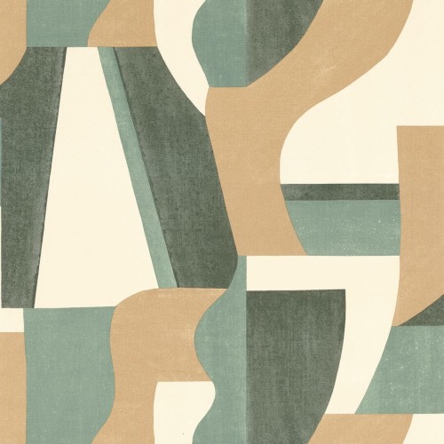 Tapeta geometryczna retro Casamance 76002140 Gino Mouvements