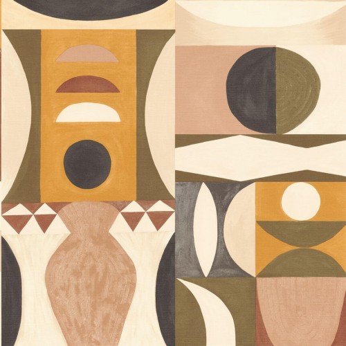 Tapeta abstrakcyjna geometryczna Casamance 76032446 Auguste Mouvements