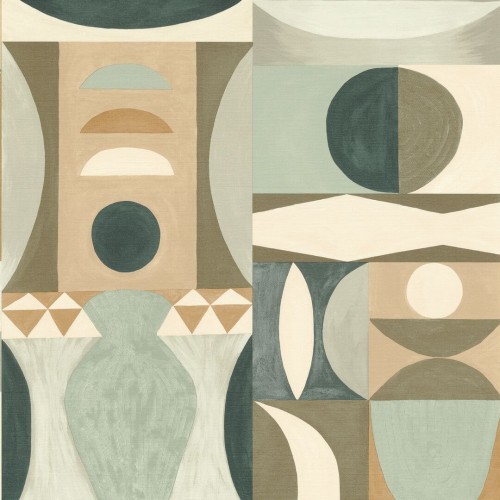 Tapeta abstrakcyjna geometryczna Casamance 76032650 Auguste Mouvements