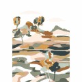 Mural abstrakcyjny z roślinnym krajobrazem Casamance 75933568 Le Bassin L'Ile Aux Oiseaux